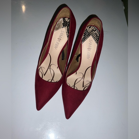 Sam & libby maroon, suede heels, size 9 - Picture 5 of 7